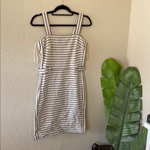 Banana republic white and blue stripped dress